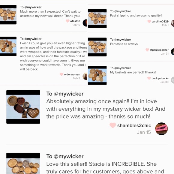 Boho mystery 12 VTG wicker basket wall set! - Picture 8 of 15